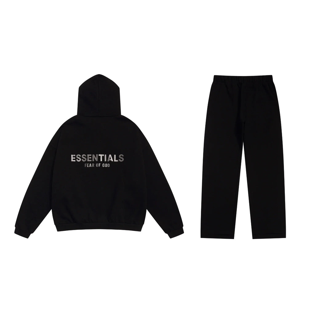Black Essentials Tracksuit Pullover