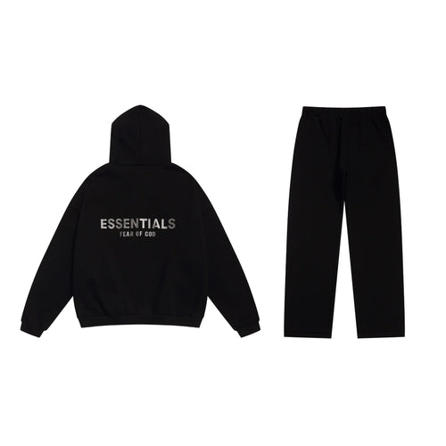 Black Essentials Tracksuit Pullover
