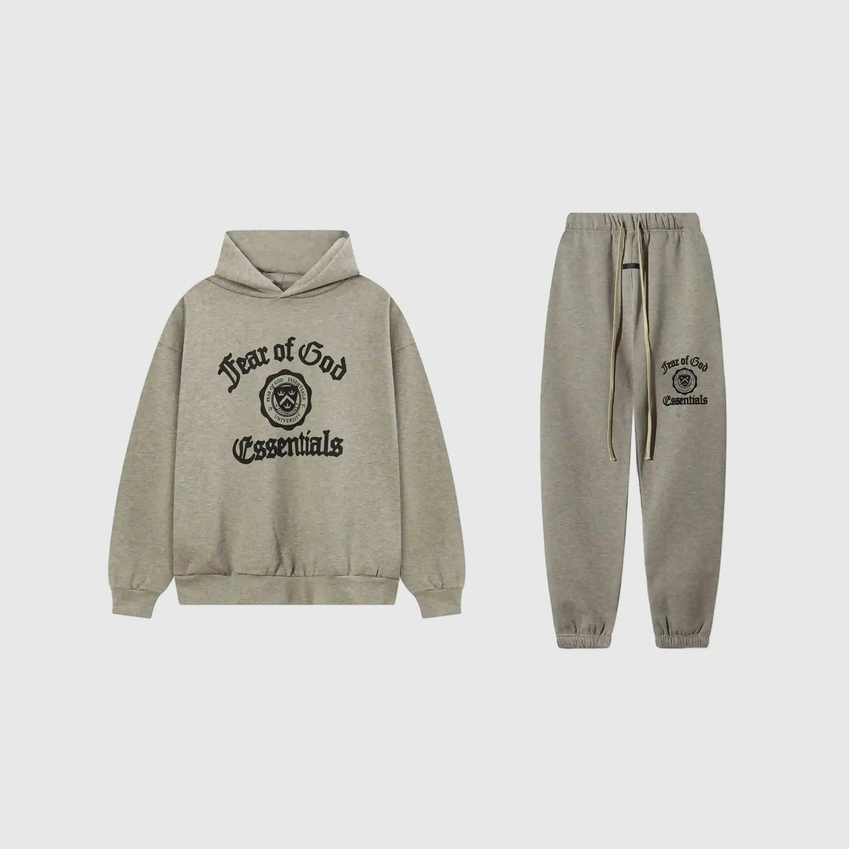 Essentials Heathered Grey Tracksuit – Fear of God Classic Matching Set