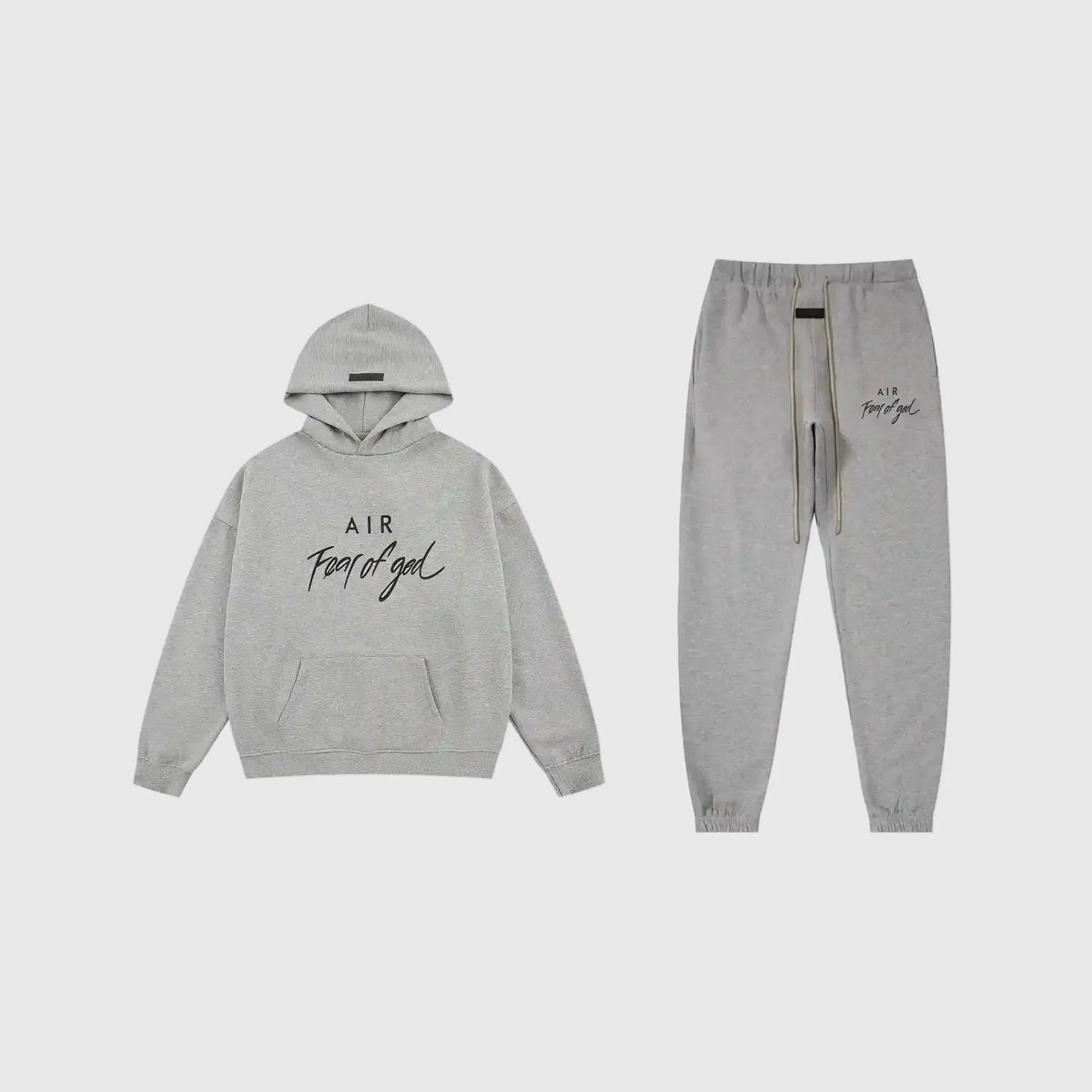 Essentials Dark Heather Oatmeal Relaxed Tracksuit – Fear of God Set