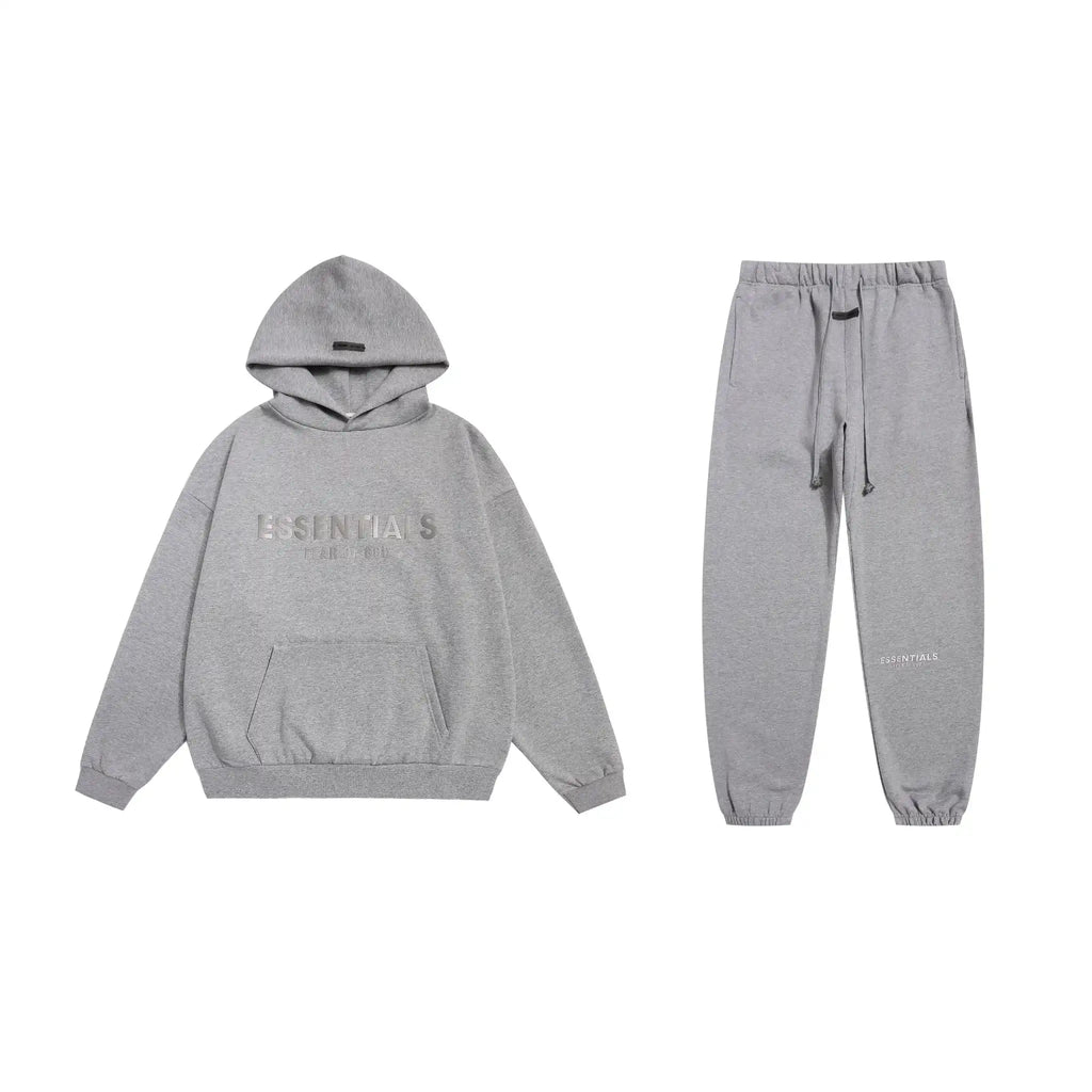 Cloudy Gray Essentials Tracksuit Pullover