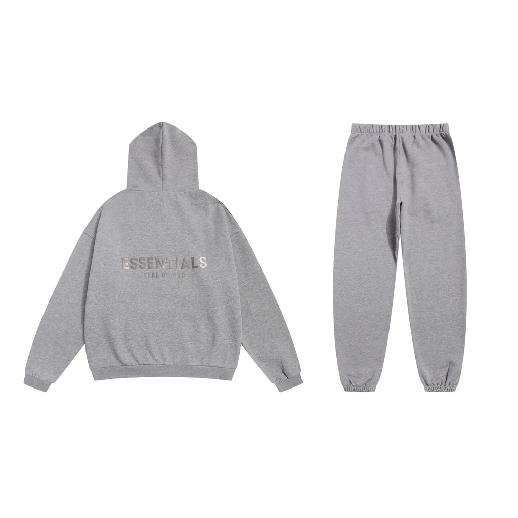 Cloudy Gray Essentials Tracksuit Pullover