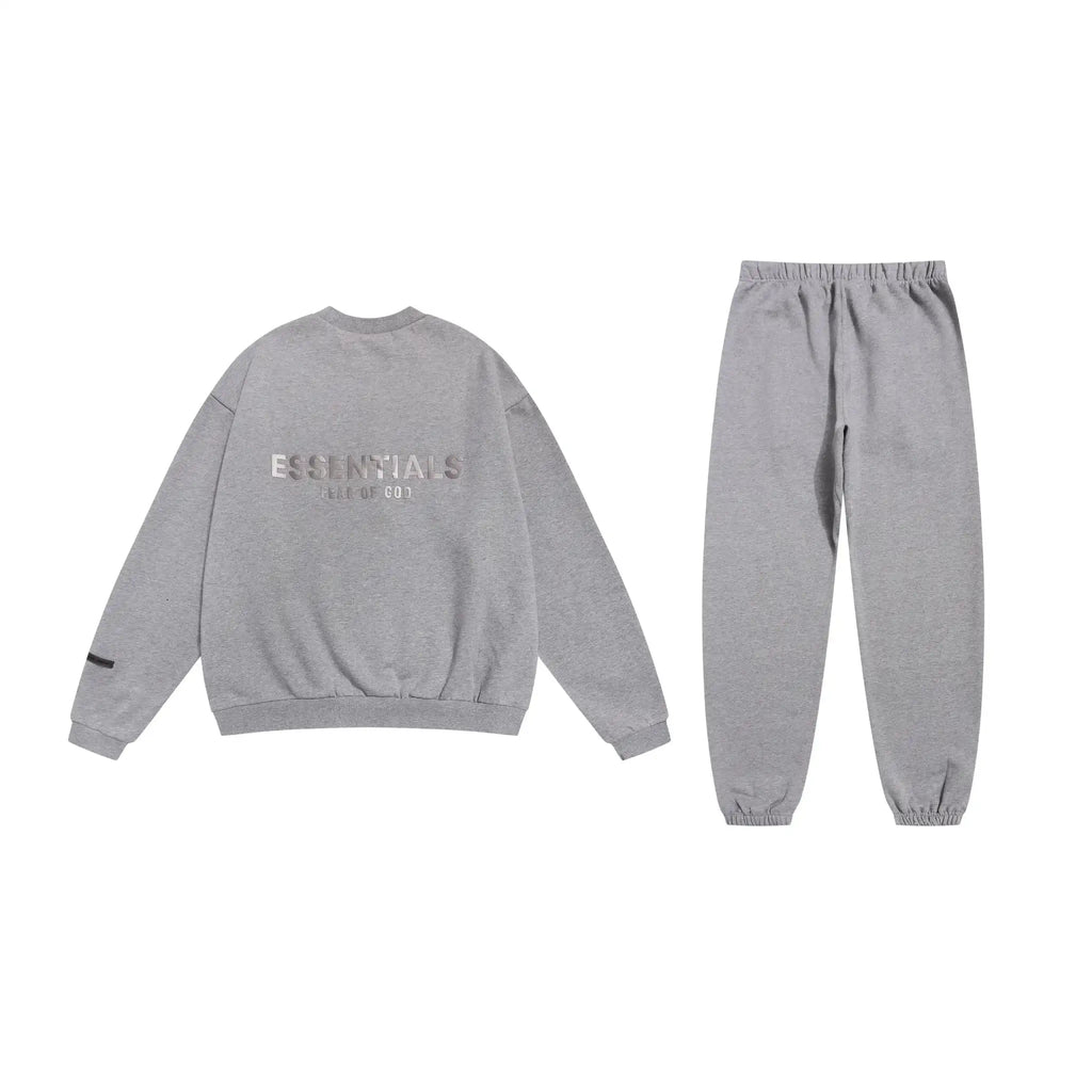Cloudy Gray Essentials Tracksuit Pullover