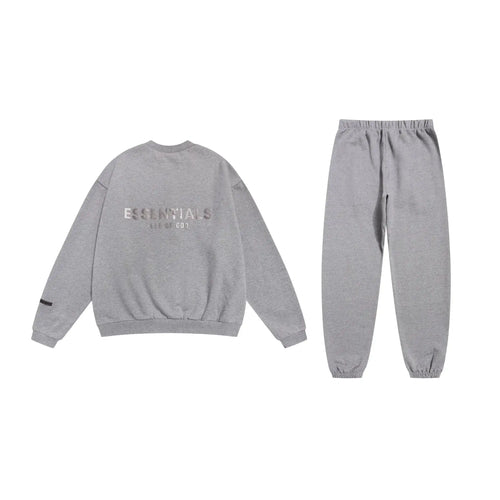 Cloudy Gray Essentials Tracksuit Pullover