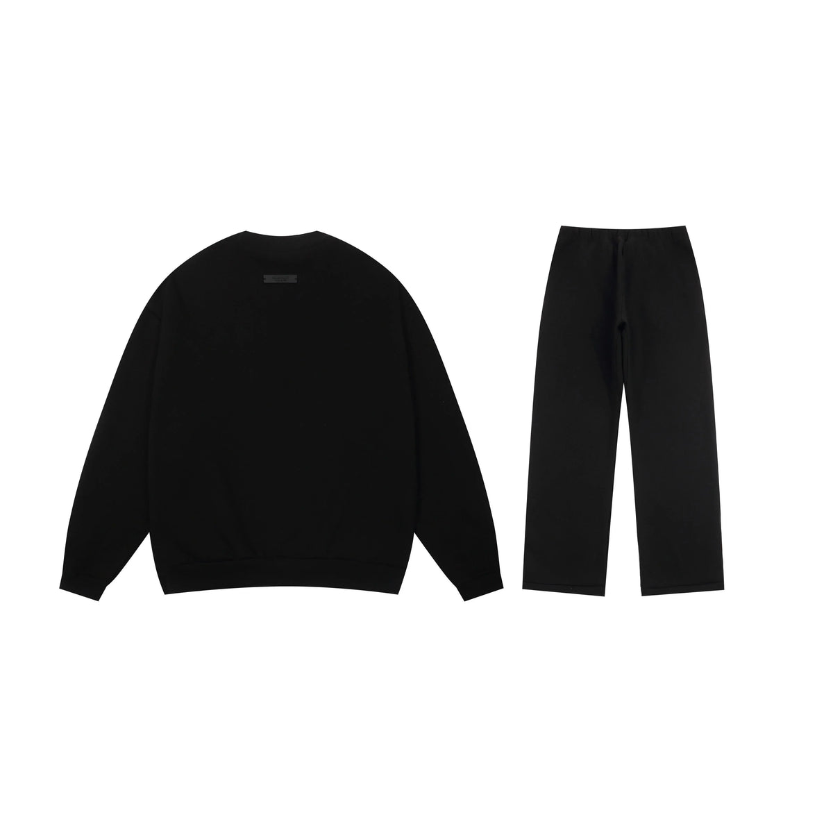 Essentials Black Minimal Fleece Tracksuit – Everyday Casual Set