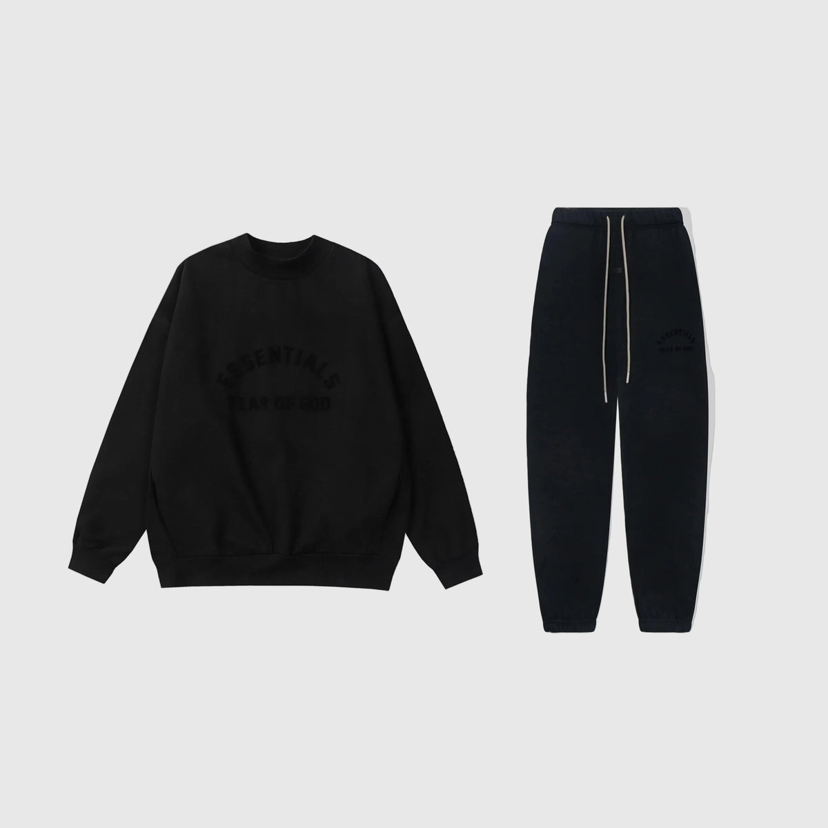 Essentials Black Tracksuit – Relaxed Streetwear Set