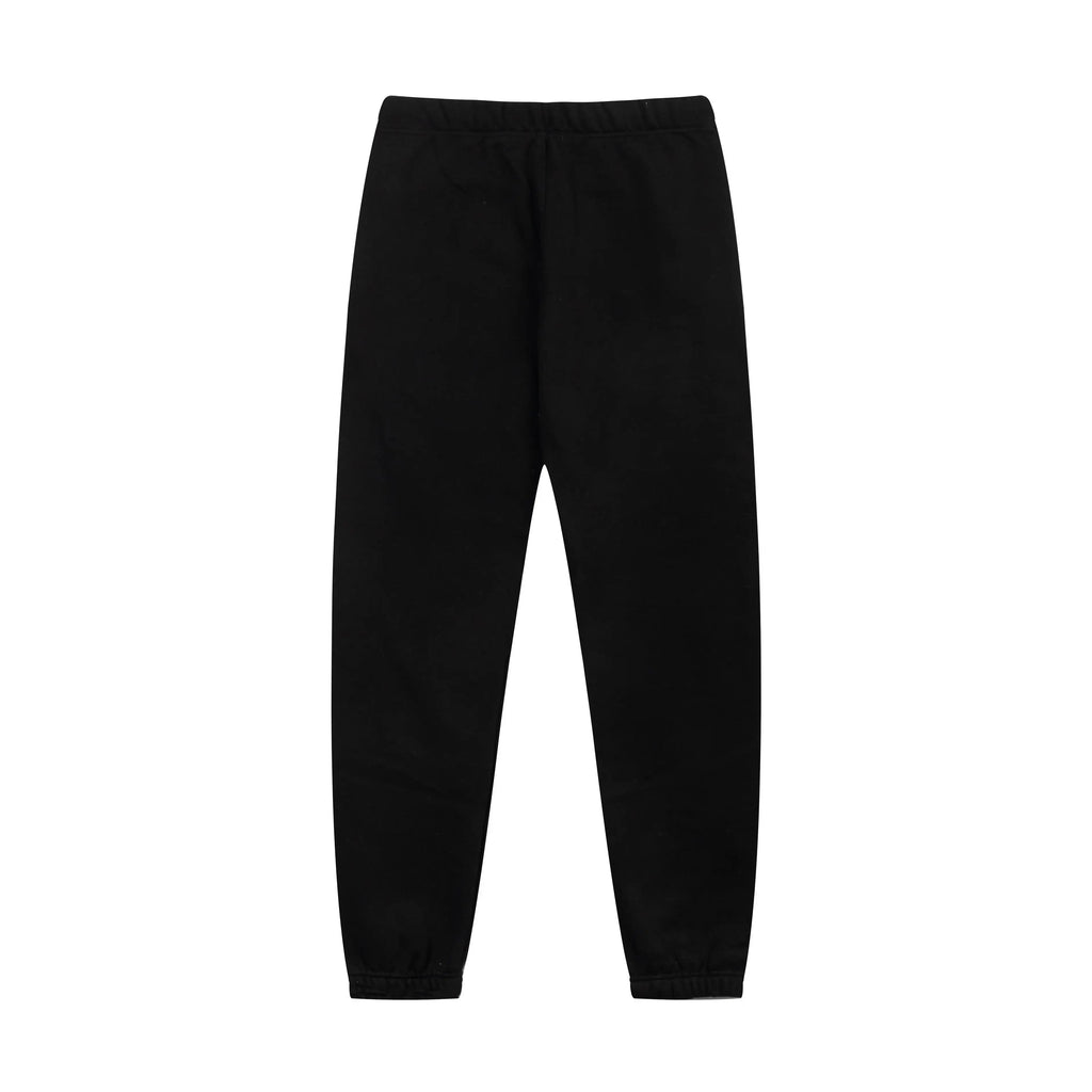Fear of God Essentials Black Tracksuit – Rubber Logo Hoodie & Jogger Set