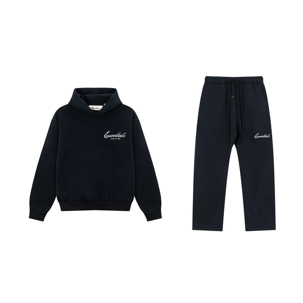 Black Essentials Tracksuit Pullover