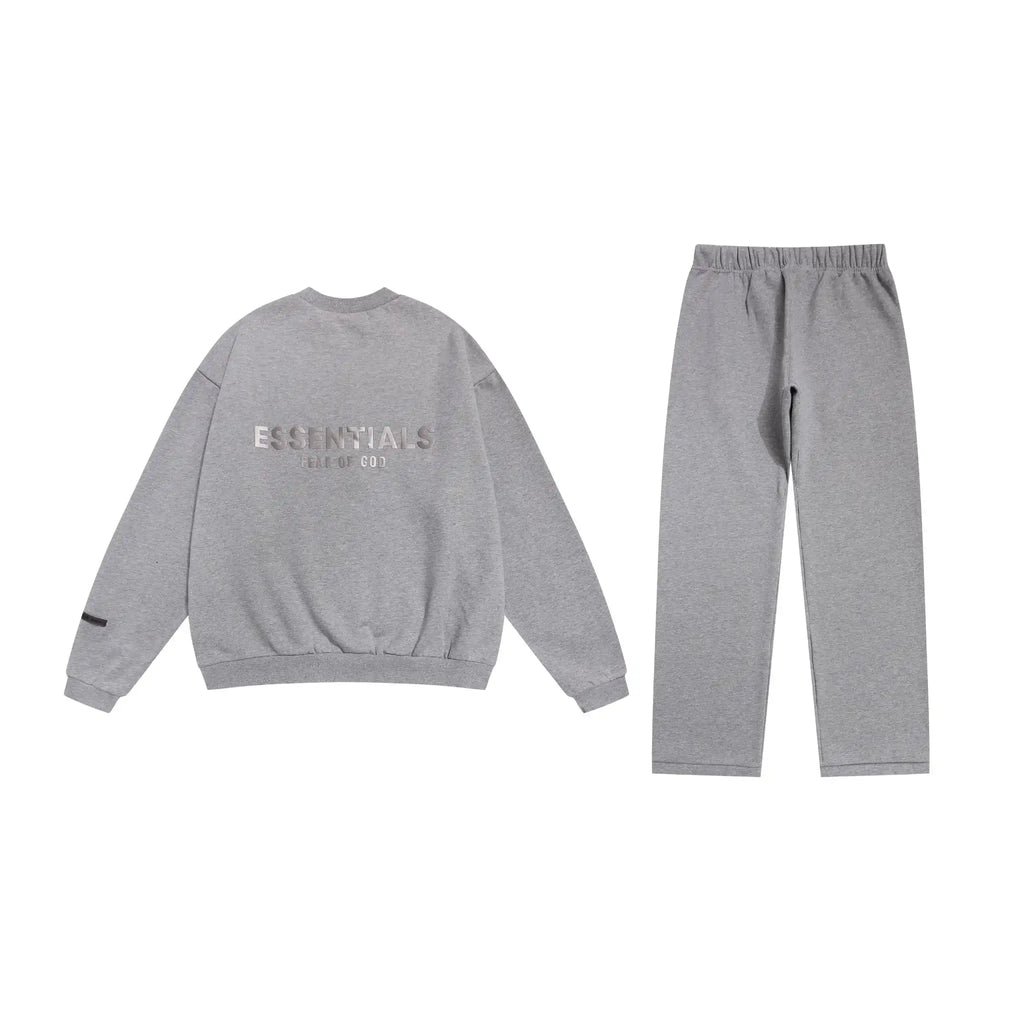 Cloudy Gray Essentials Tracksuit Pullover