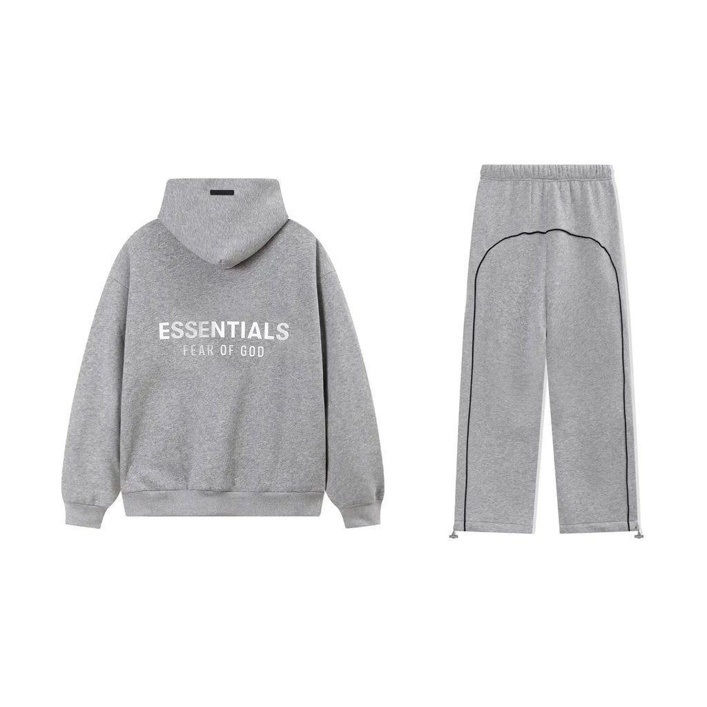 Cloudy Gray Essentials Tracksuit Pullover