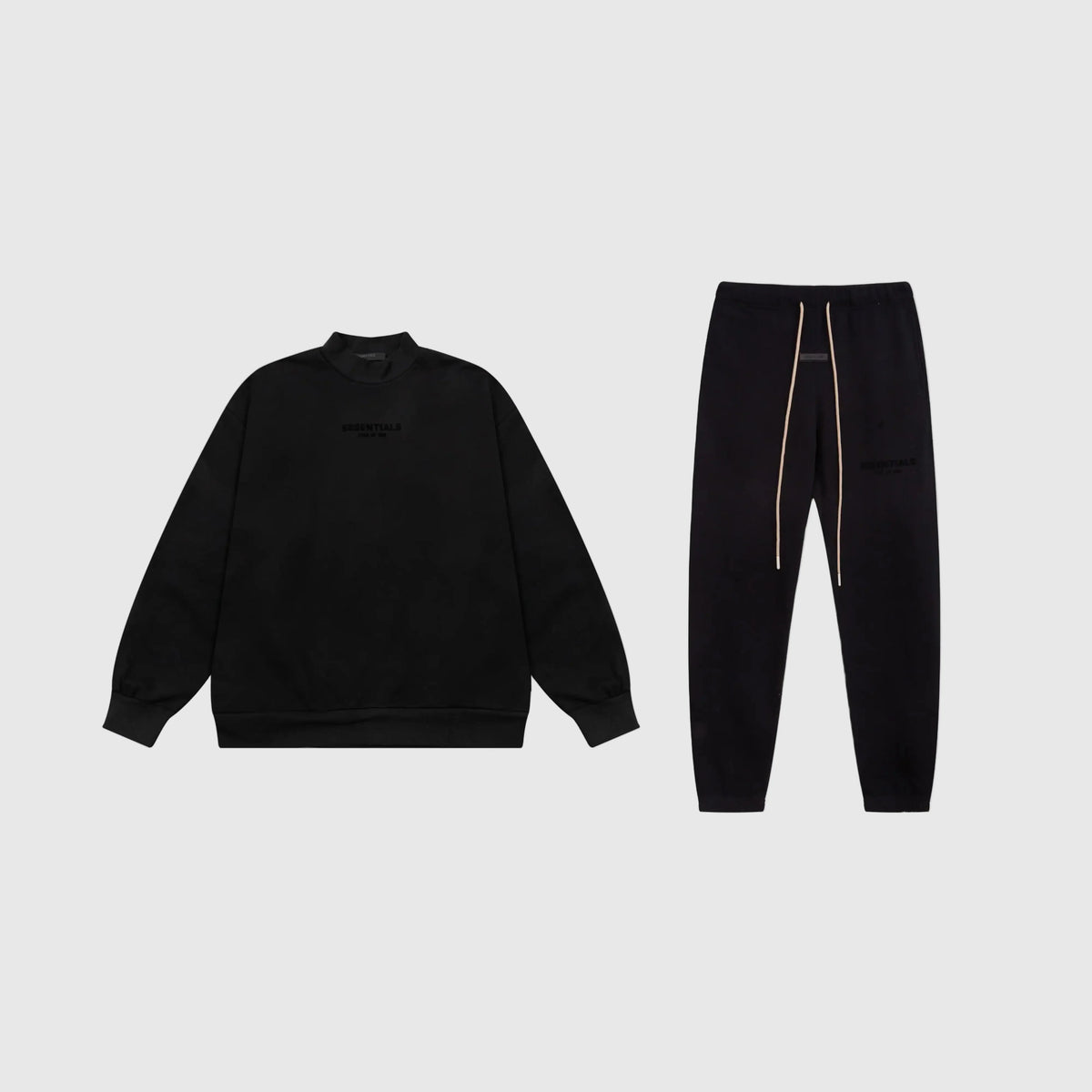 Fear of God Essentials Black Tracksuit – Classic Fit Top & Jogger Set
