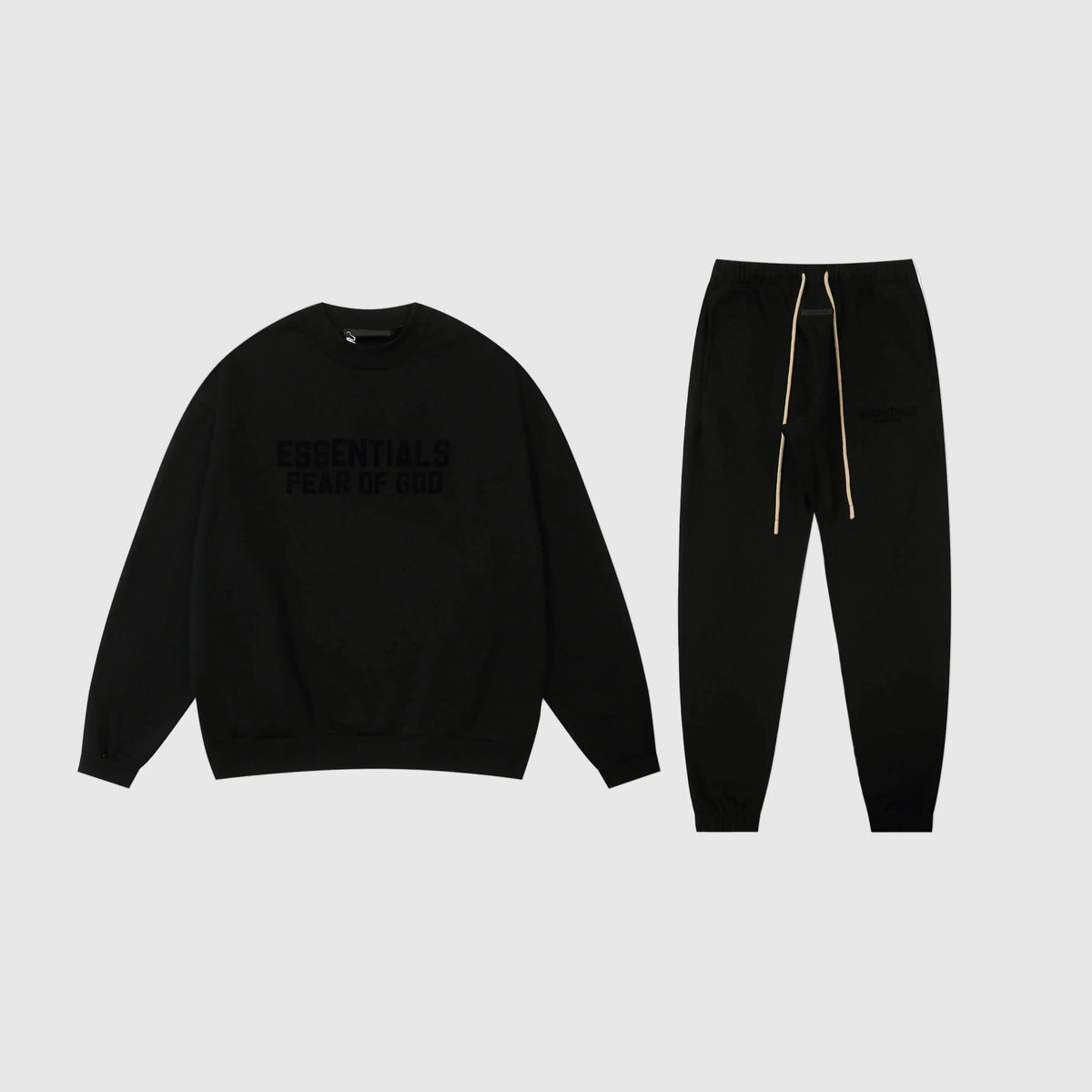 Essentials Black Tracksuit – Relaxed Streetwear Set