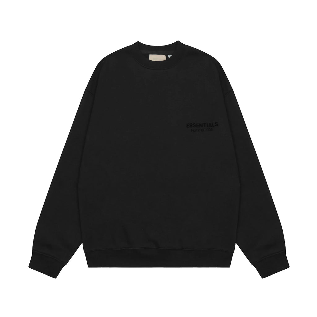 Fear of God Essentials Black Tracksuit – Classic Fit Hoodie Top & Jogger Set