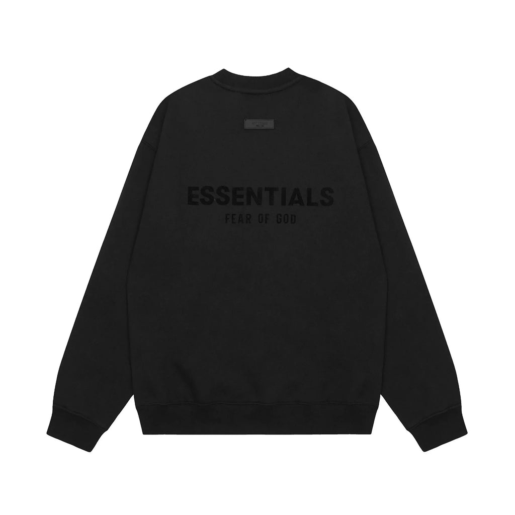 Fear of God Essentials Black Tracksuit – Classic Fit Hoodie Top & Jogger Set