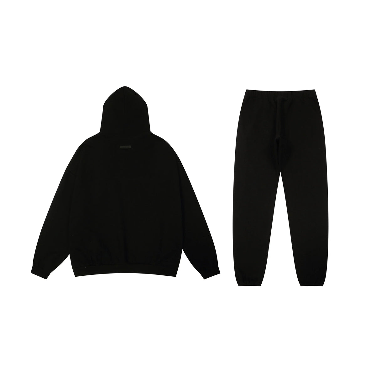 Fear of God Essentials Black Tracksuit – Classic Fit Hoodie & Jogger Set