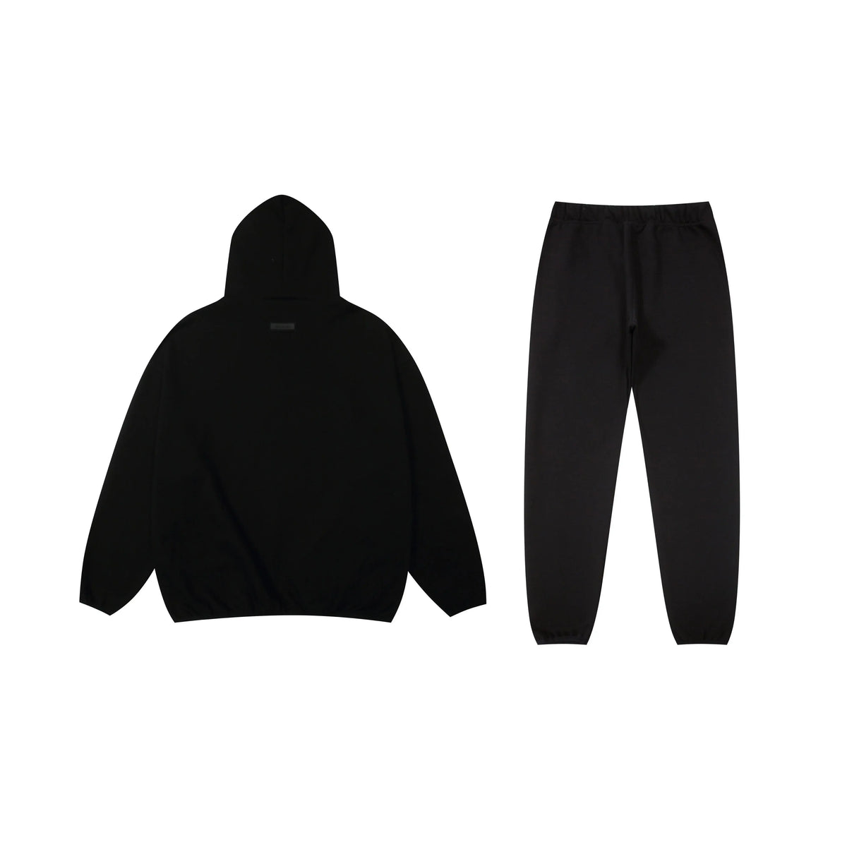Fear of God Essentials Black Tracksuit – Classic Fit Hoodie & Jogger Set