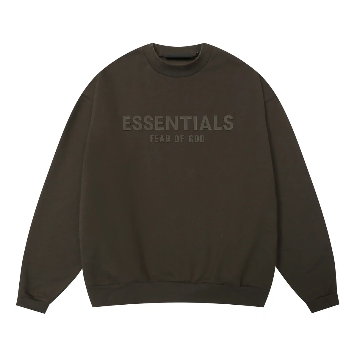 Fear of God Essentials English Walnut Tracksuit – Classic Fit Crewneck & Jogger Set