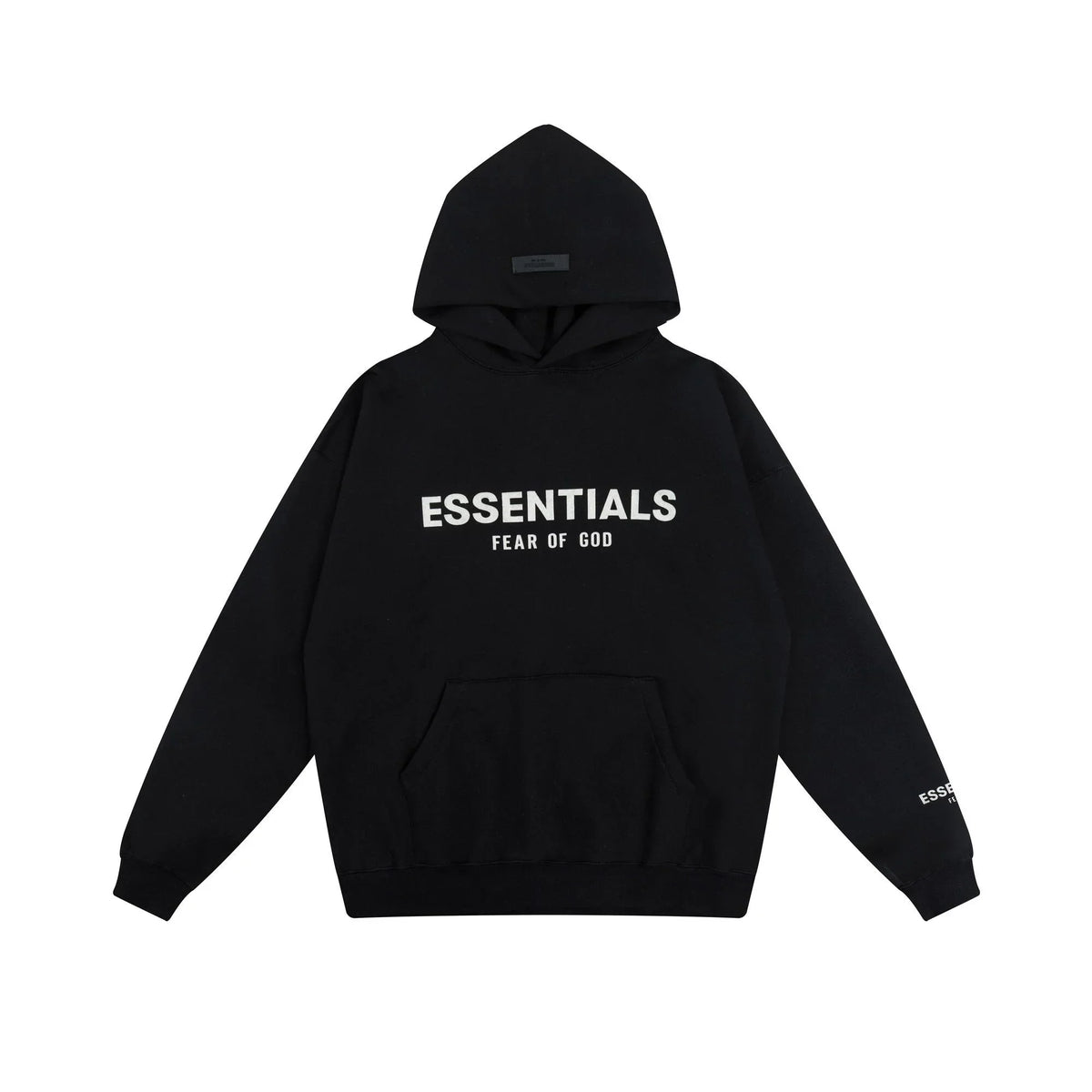 Fear of God Essentials Black Tracksuit – Hoodie & Jogger Set