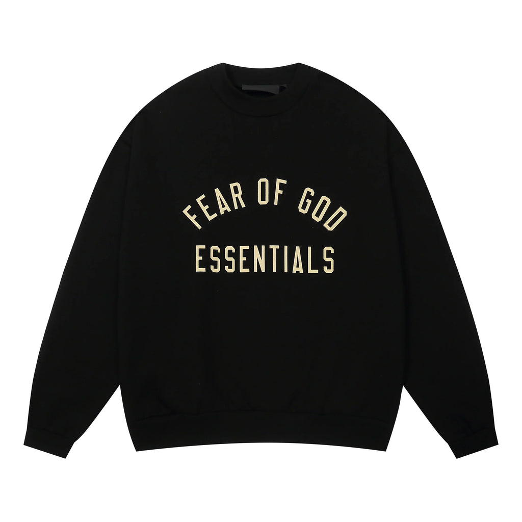 Fear of God Essentials Black Tracksuit – Classic Fit Hoodie & Jogger Set