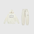 Fear of God Essentials Cloud Dance Tracksuit – Rubber Logo Hoodie & Jogger Set