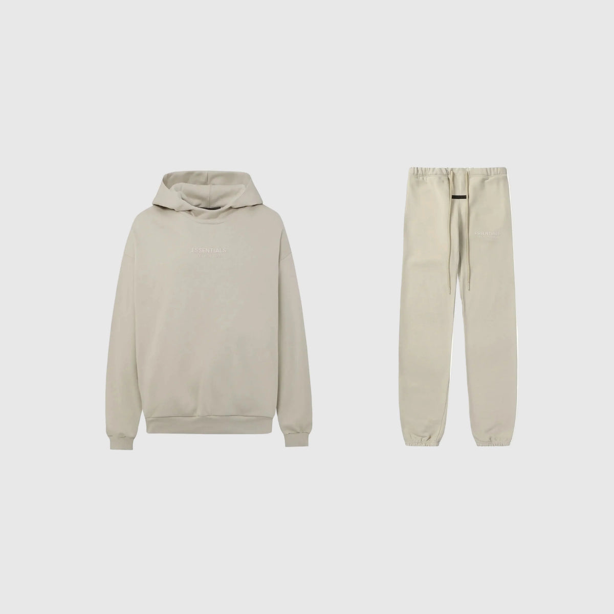 Fear of God Essentials Heathered Grey Tracksuit – Classic Fit Hoodie & Jogger Set