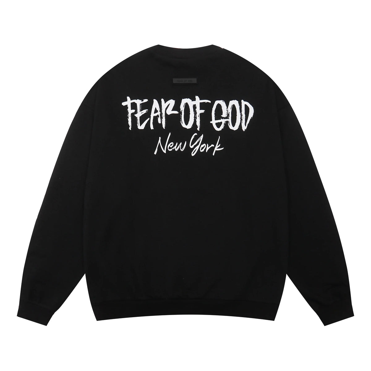 Fear of God Essentials Black Tracksuit – Classic Fit Crewneck & Jogger Set
