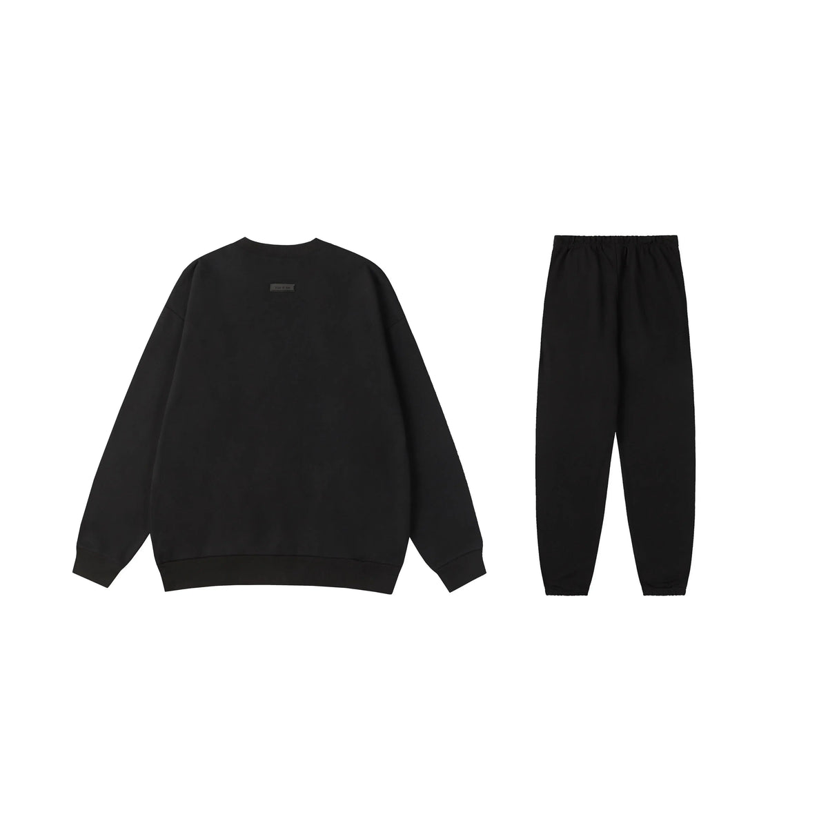 Essentials Black Everyday Tracksuit – Fear of God Fleece Set