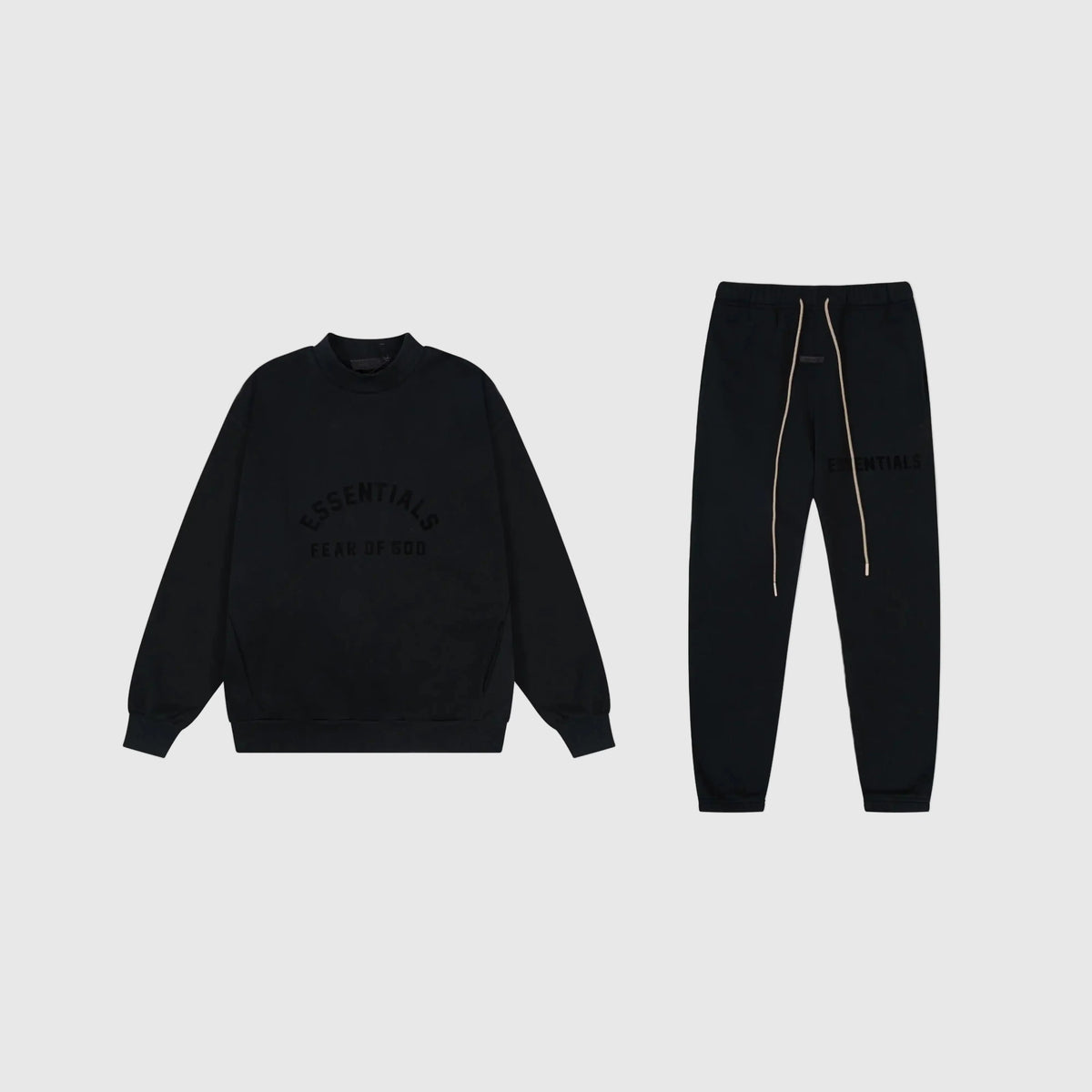 Essentials Black Classic Comfort Fleece Tracksuit – Everyday Casual Set