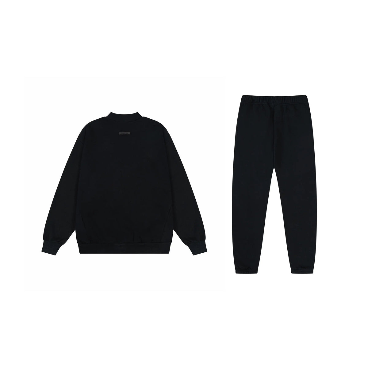 Essentials Black Classic Comfort Fleece Tracksuit – Everyday Casual Set