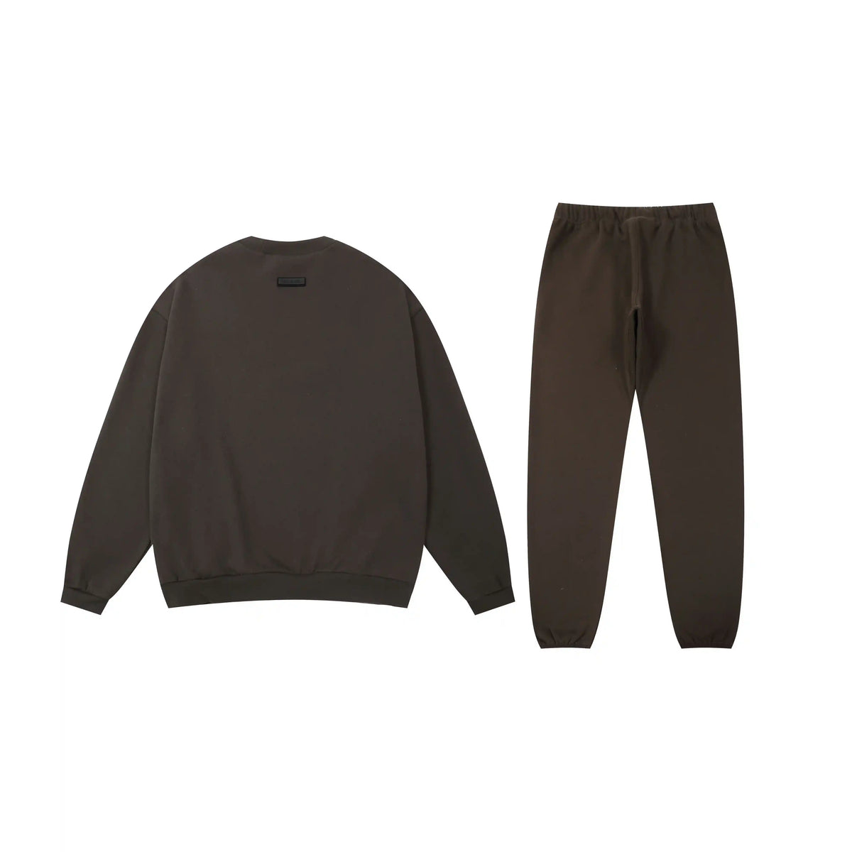 Fear of God Essentials English Walnut Tracksuit – Classic Fit Crewneck & Jogger Set