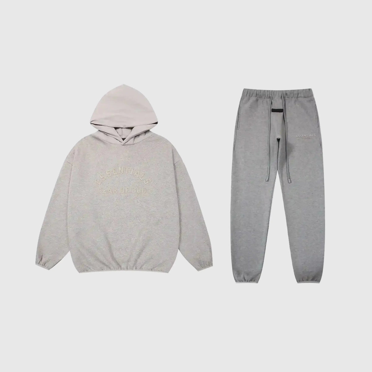 Essentials Tracksuit Light Heather Oatmeal – Fear of God Relaxed Set