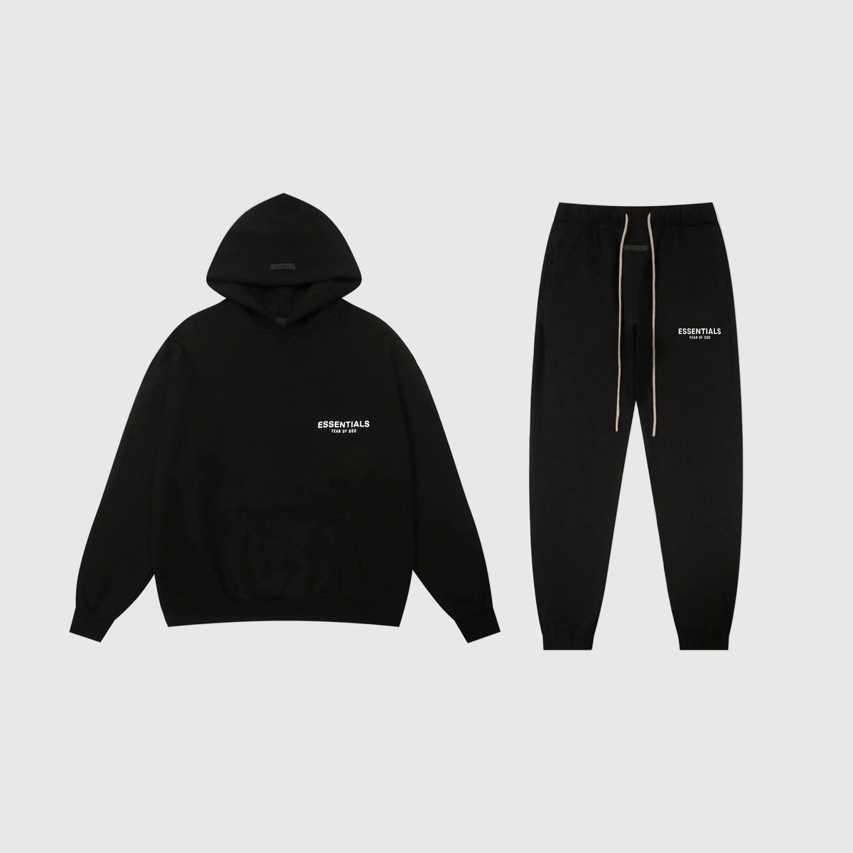 Essentials Black Signature Comfort Fleece Tracksuit – Everyday Casual Set