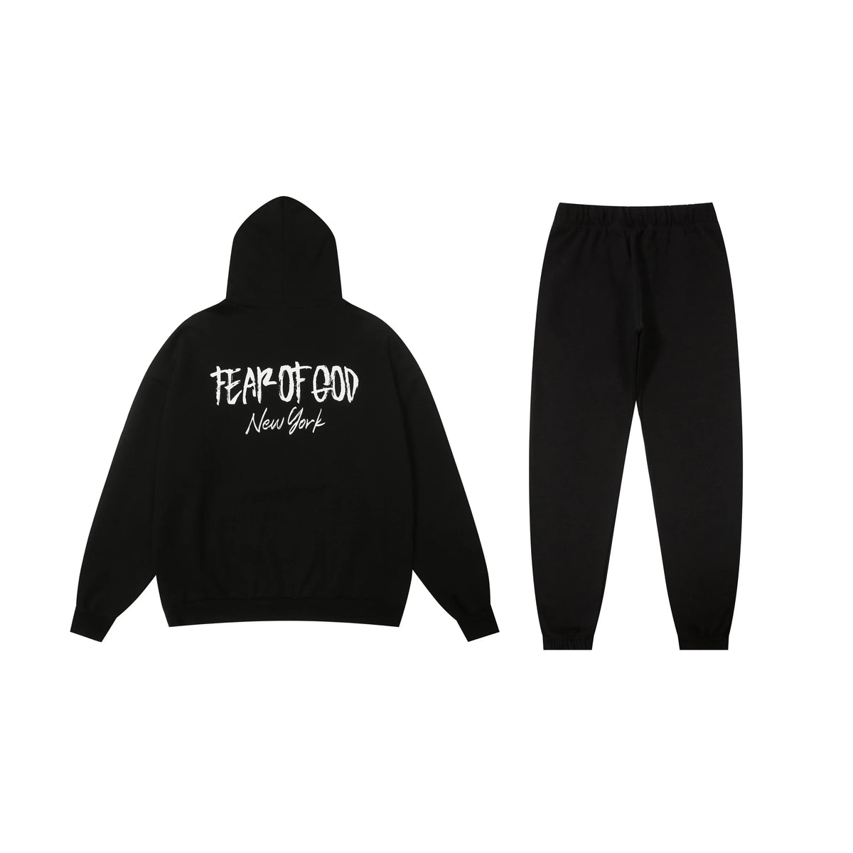 Essentials Black Signature Comfort Fleece Tracksuit – Everyday Casual Set