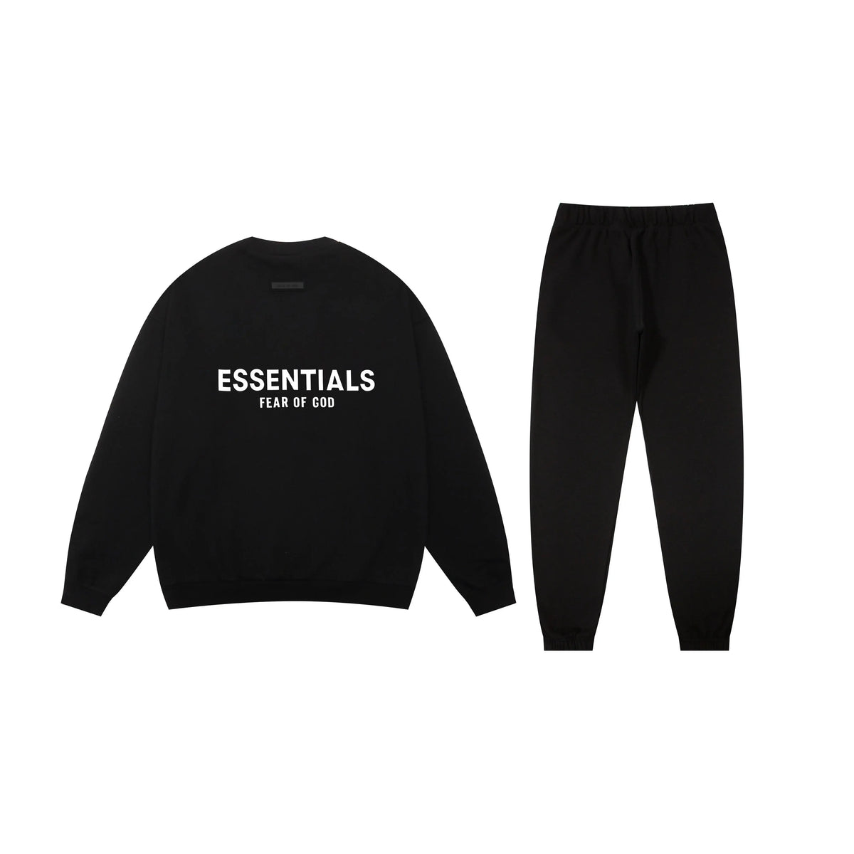 Essentials Black Classic Everyday Fleece Tracksuit – Casual Comfort Set