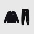 Fear of God Essentials Black Tracksuit – Classic Fit Crewneck & Jogger Set