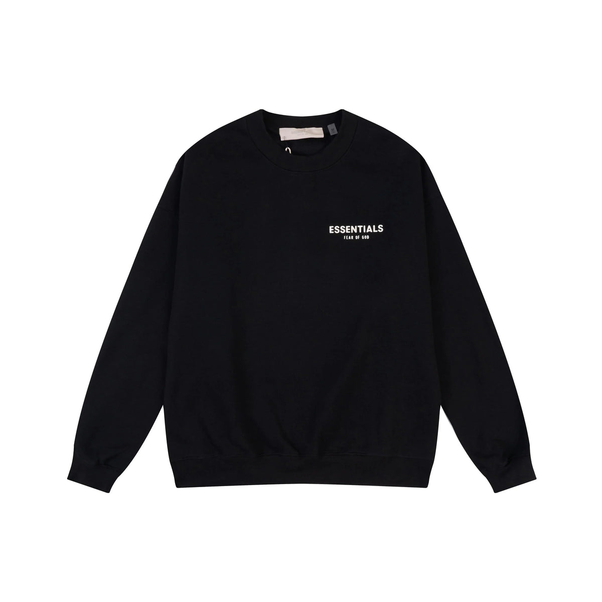 Fear of God Essentials Black Tracksuit – Classic Fit Crewneck & Jogger Set