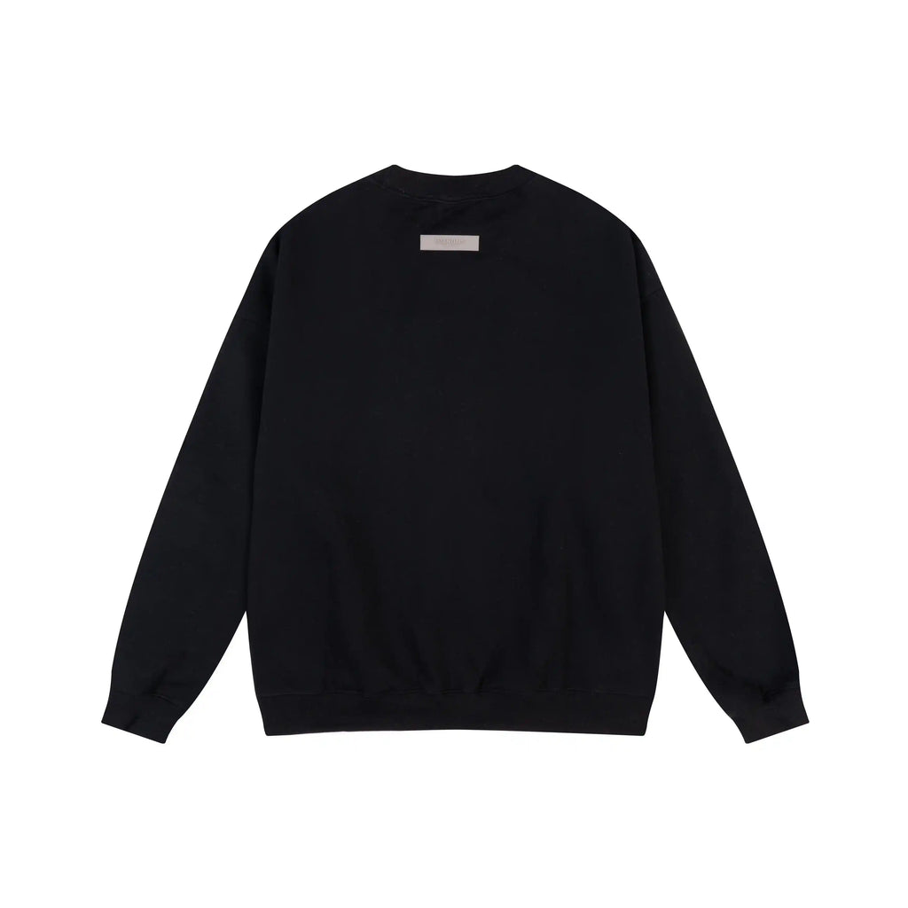 Fear of God Essentials Black Tracksuit – Classic Fit Crewneck & Jogger Set