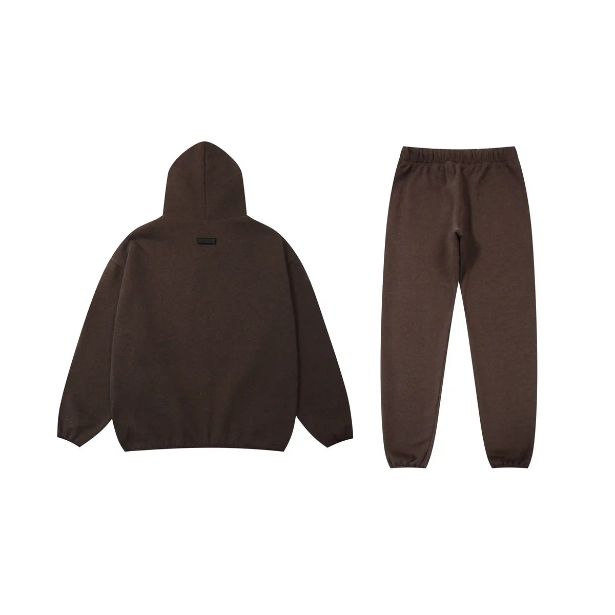 Fear of God Essentials Congo Brown Tracksuit – Rubber Logo Hoodie & Jogger Set