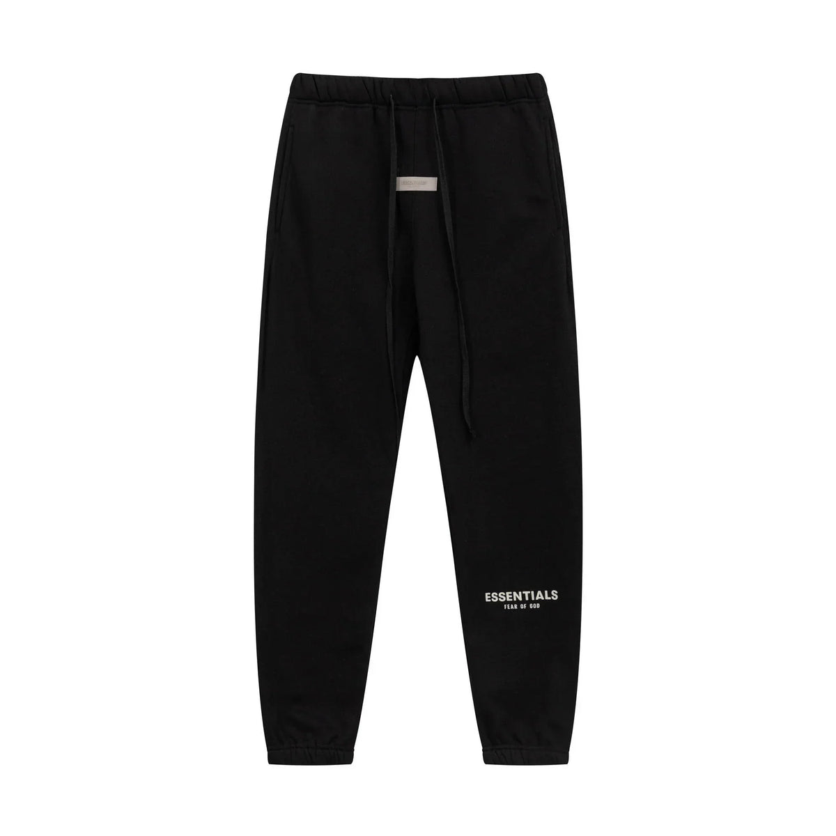 Fear of God Essentials Black Tracksuit – Classic Fit Crewneck & Jogger Set