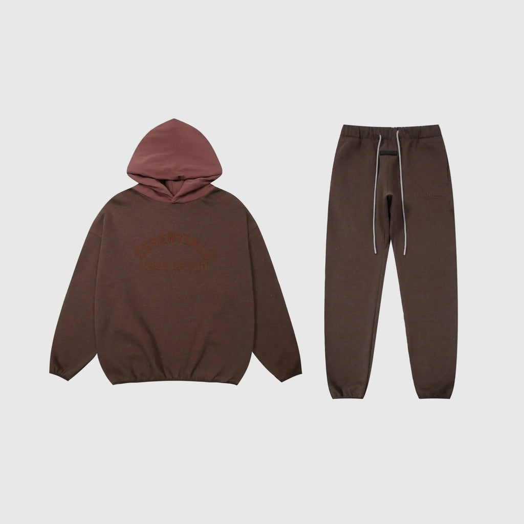 Essentials Congo Brown Core Tracksuit – Fear of God Fleece Set
