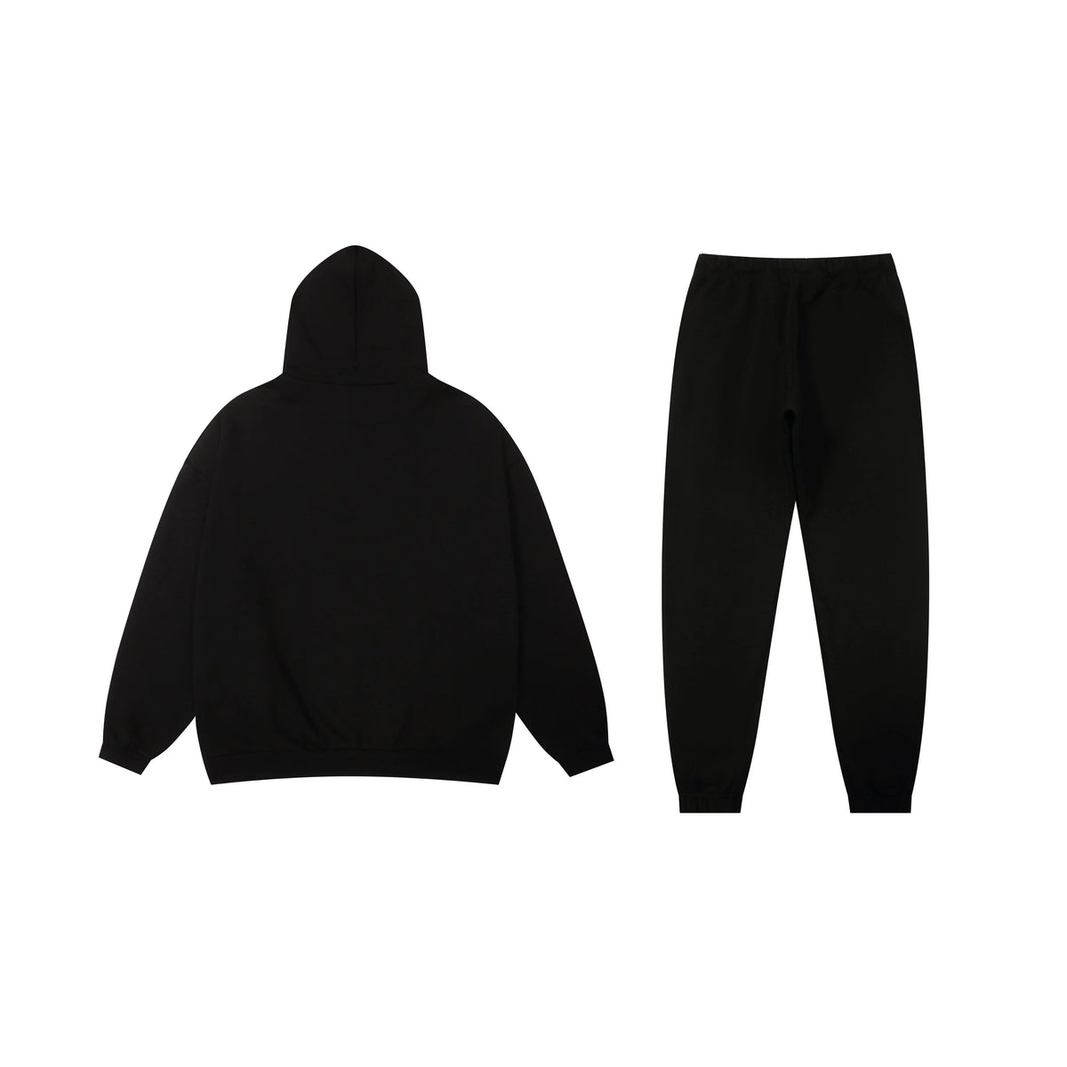 Essentials Black Comfort Fit Fleece Tracksuit – Everyday Casual Set