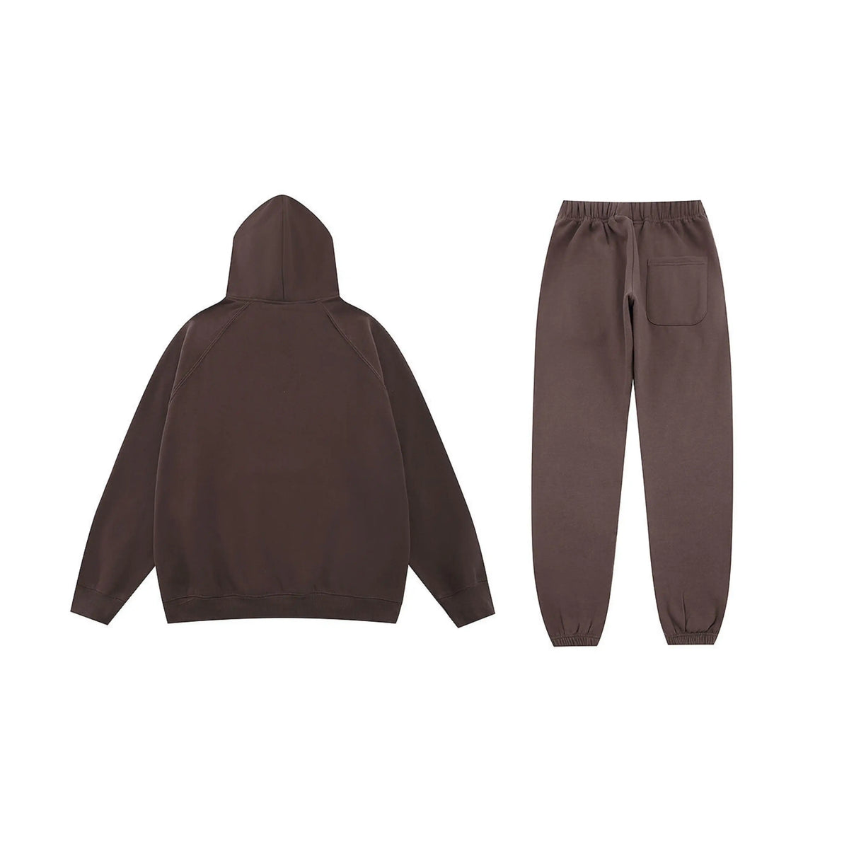Fear of God Essentials Congo Brown Tracksuit – Rubber Logo Hoodie & Jogger Set