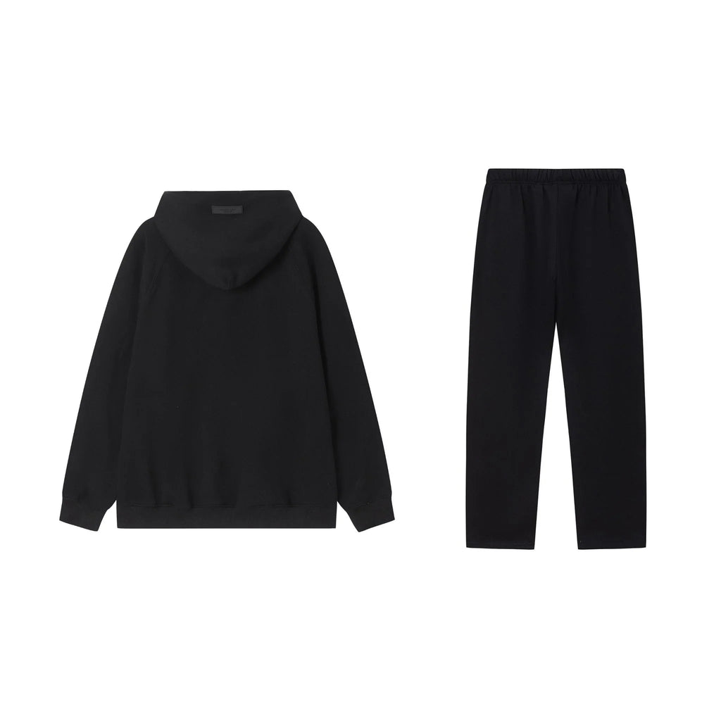 Essentials Black Everyday Core Fleece Tracksuit – Casual Comfort Set