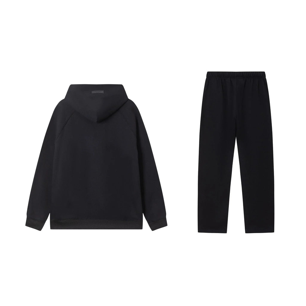 Essentials Black Timeless Comfort Fleece Tracksuit – Everyday Casual Set