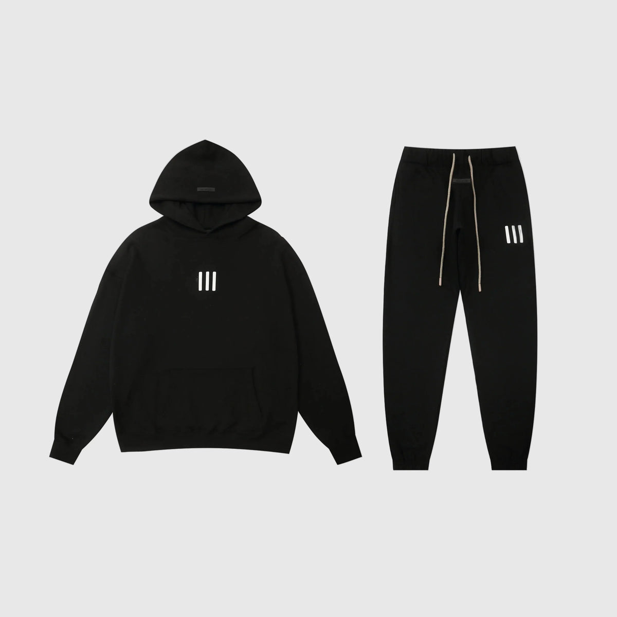 Essentials Black Comfort Fleece Set – Everyday Casual Tracksuit