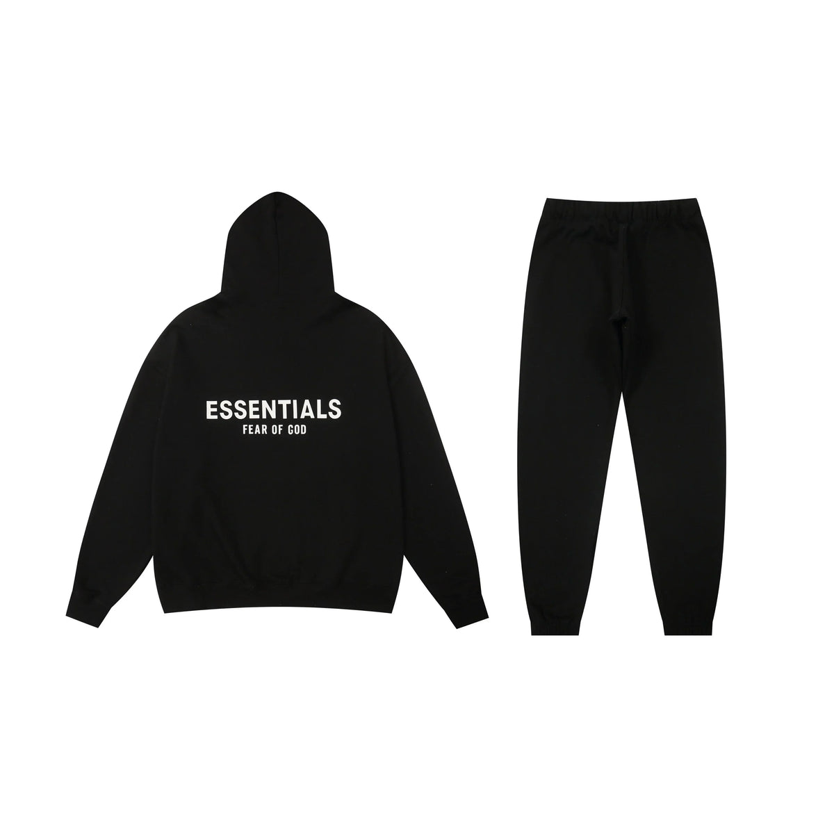 Essentials Black Comfort Fleece Set – Everyday Casual Tracksuit