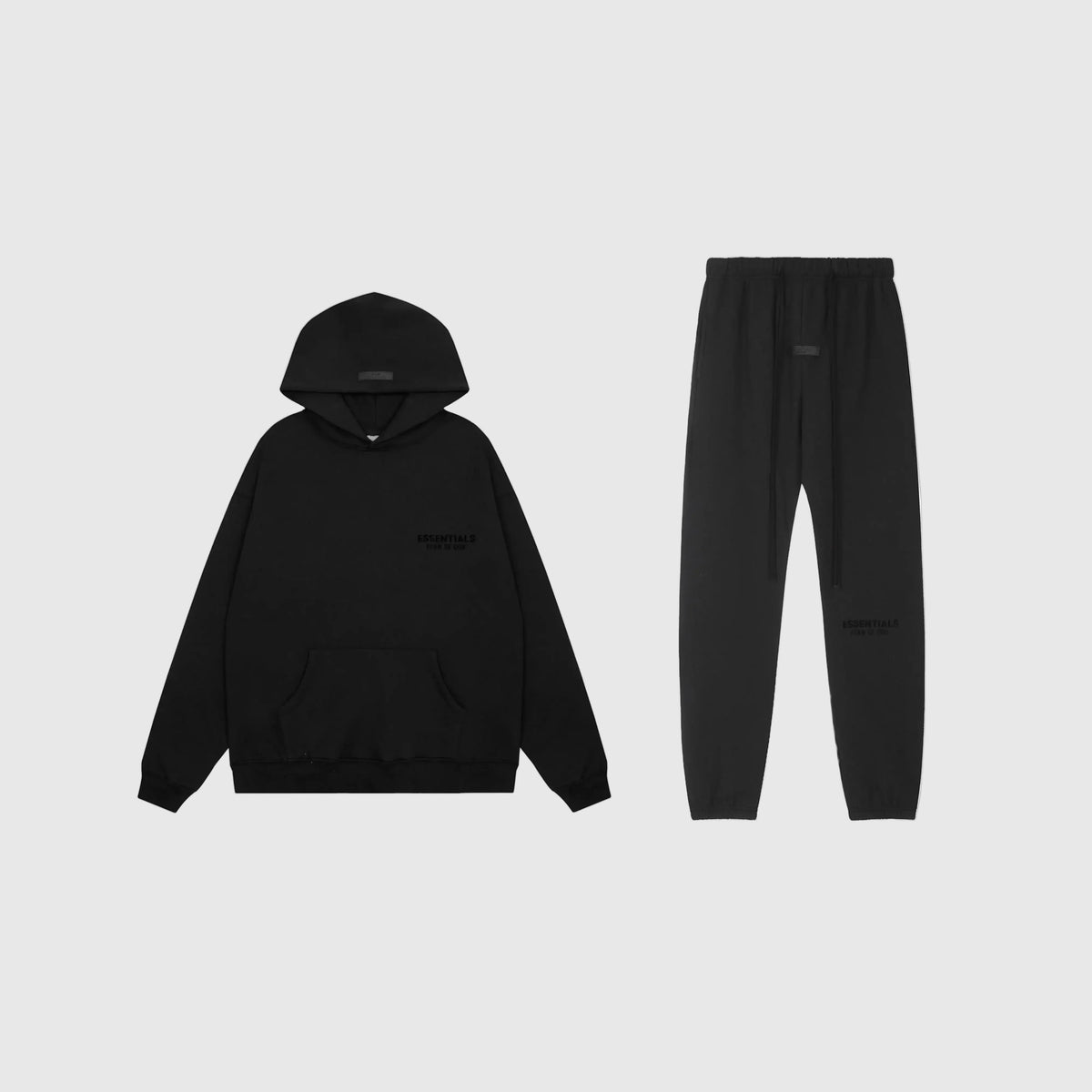Essentials Black Everyday Fleece Tracksuit – Casual Comfort Set