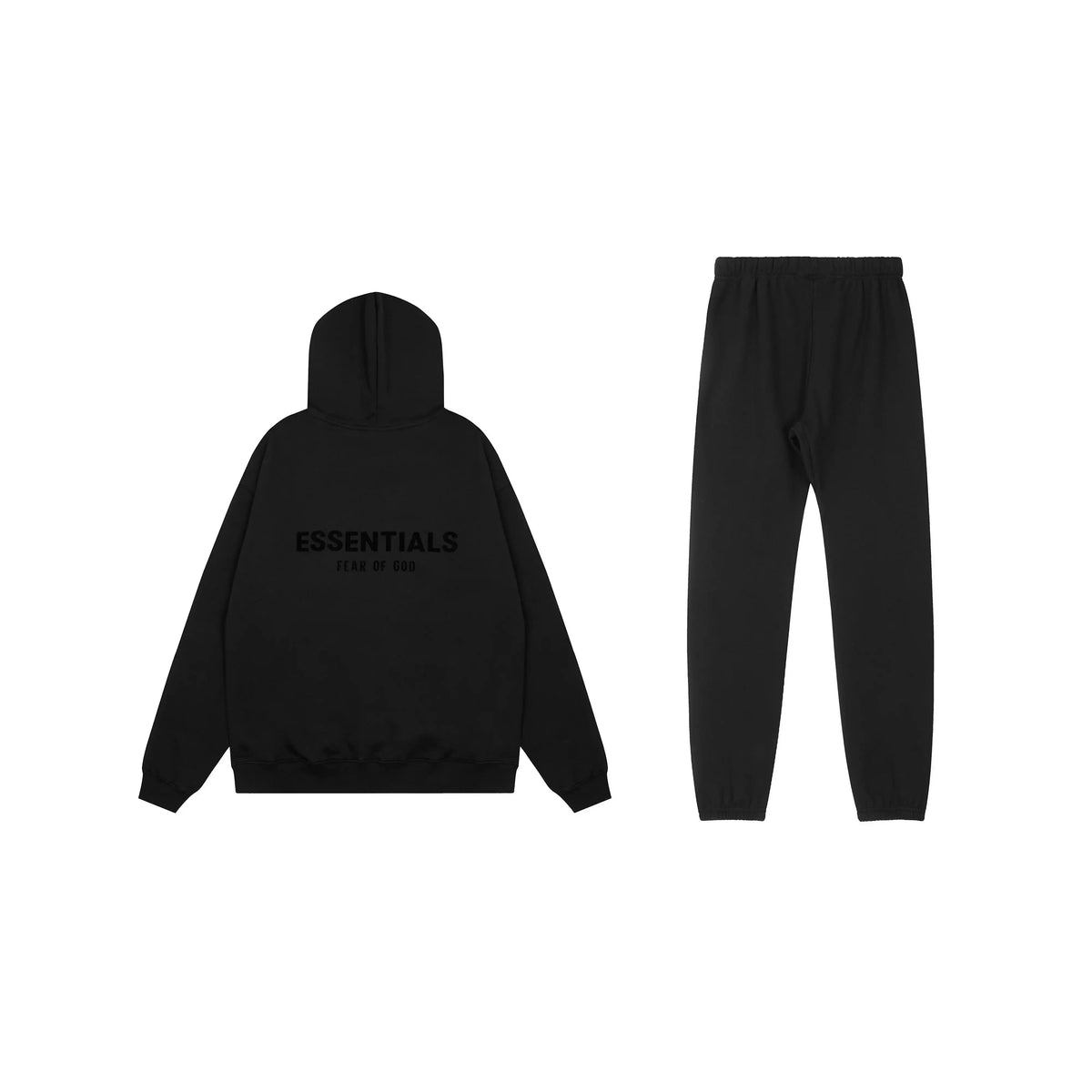 Essentials Black Everyday Fleece Tracksuit – Casual Comfort Set