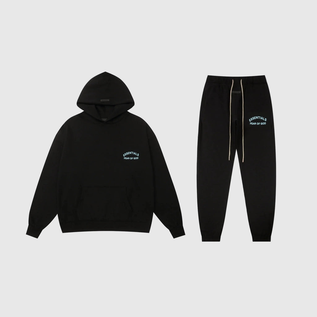 Essentials Black Fleece Tracksuit Set – Everyday Casual Comfort