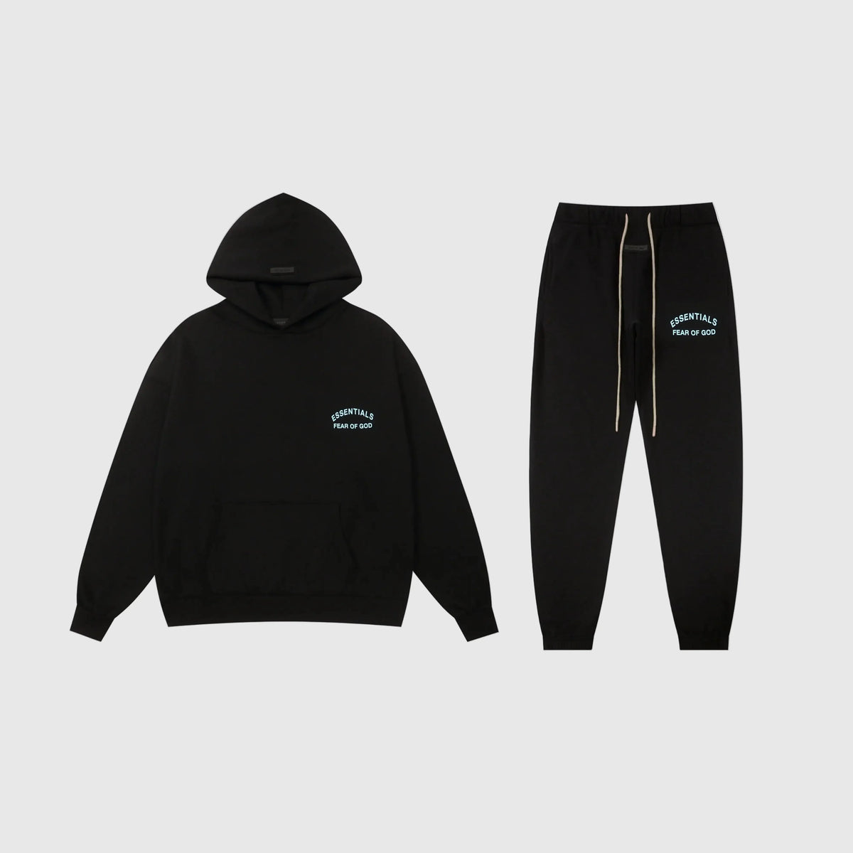 Essentials Black Fleece Tracksuit Set – Everyday Casual Comfort